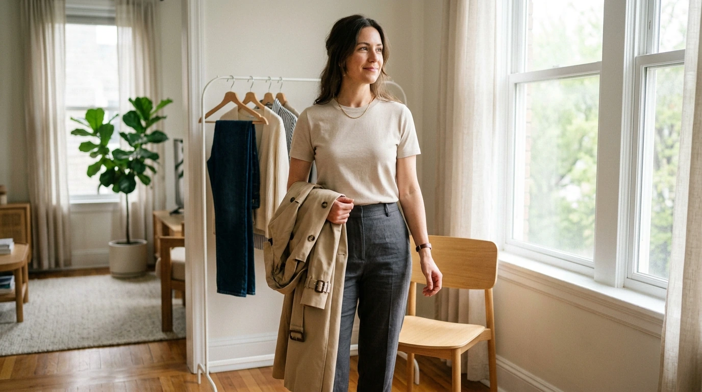 Minimalist Crew Neck Tee: Spring Fit, Fabric, Styling